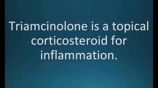 How to pronounce triamcinolone Kenalog Memorizing Pharmacology Flashcard [upl. by Joellen173]