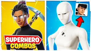 5 New TRYHARD Superhero COMBOS of 2021  Fortnite [upl. by Nnyroc]