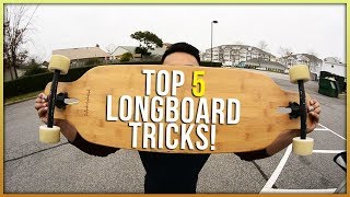 5 Easy Longboard Tricks For Beginners [upl. by Aihsoek]