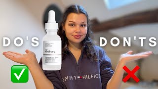 HOW TO PROPERLY USE THE ORDINARY NIACINAMIDE SERUM  Dos and Donts [upl. by Juli]