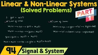 Linear and NonLinear Systems Solved Problems  Part 1 [upl. by Laraine742]