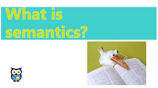 What is semantics [upl. by Daisie458]