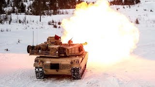 Powerful M1 Abrams amp Leopard 2 Tanks Training in Wintertime [upl. by Llevram]