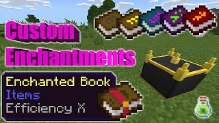 Custom Enchantments Bedrock Edition Addon MCPE [upl. by Grosberg270]