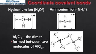 S223 Coordinate covalent bonds Coordination bonds [upl. by Arndt151]