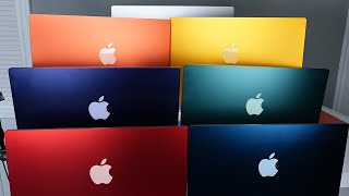 iMac in All Colors Blue Orange Yellow Purple Silver Pink amp Green [upl. by Crystal]