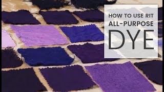 How to Dye Fabric Rit AllPurpose Dye [upl. by Novahs]