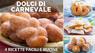 DOLCI DI CARNEVALE FRITTI 4 RICETTE DA PROVARE [upl. by Malina704]