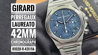 Girard Perregaux Laureato 42mm Chronograph 810201143111A [upl. by Loughlin]