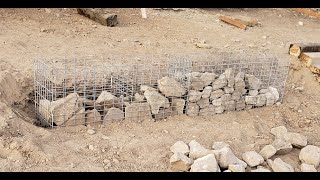 How to build a Gabion Rock wall cage Part 1 [upl. by Shields]