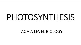 PHOTOSYNTHESIS  AQA A LEVEL BIOLOGY  EXAM QUESTIONS RUN THROUGH [upl. by Pell]