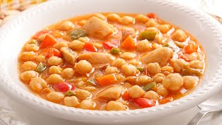 Garbanzos con Pollo  Receta muy fácil y deliciosa [upl. by Sanoy]