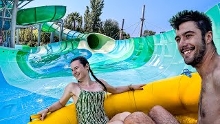 Waterslides at Aqualand Fréjus in France 🇫🇷 [upl. by Coad]