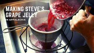 Making Uncle Steves Grape Jelly in Appalachia [upl. by Mochun]