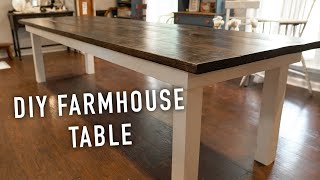 How to build your own Farmhouse Table  DIY [upl. by Katee]