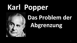 4b 1Teil  Erkenntnistheorie 2020  Karl Popper quotDas Problem der Abgrenzungquot [upl. by Spiro]