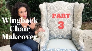 How to Reupholster a Wingback Chair PART 3 How to Install Webbing in the Seat  Thrift Diving [upl. by Anuahsat]