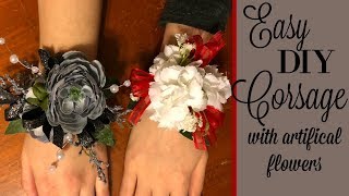 DIY CORSAGES  ARTIFICAL FLOWERS [upl. by Ardiekal146]