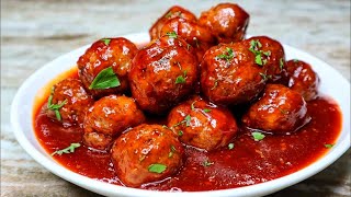 Let’s Make Grape Jelly BBQ Meatballs Meatballs Recipe Appetizer Recipe [upl. by Einaej909]