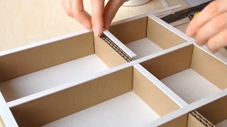 DIY Cardboard Drawer Organizer  An Easy Tutorial For Clever Storage Solutions [upl. by Akiria]