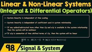 Linear and NonLinear Systems Integral amp Differential Operators [upl. by Anwahsak]