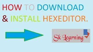 HOW TO DOWNLOAD amp INSTALL HEXEDITOR [upl. by Dowling]