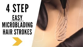 4 STEP EASY MICROBLADING HAIRSTROKE PATTERN [upl. by Aetnahc]