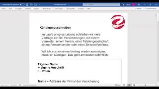 Kündigung schreiben  Leicht erklärt  Deutsch lernen  Online Deutschkurs  EloquaMUC Deutschschule [upl. by Ahsal136]