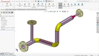 Solidworks Pipe Routing Tutorial [upl. by Attena]