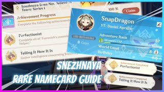 Genshin Impact  Snezhnaya Does Not Believe in Tears  Series I Achievement Guide [upl. by Noryt]