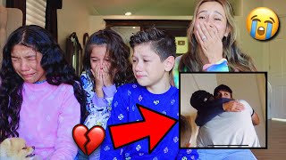 REACTING TO OUR FIRST EVER YOUTUBE VIDEO BAD IDEA 💔  Familia Diamond [upl. by Lachman]