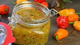 Traditional Caribbean Peppersauce hot sauce Recipe [upl. by Grimaud537]