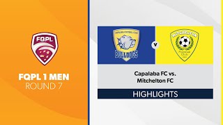 FQPL 1 Men R7  Capalaba FC vs Mitchelton FC Highlights [upl. by Imoyaba]