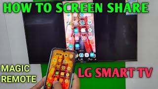 LG TV CONNECT TO PHONE  how to connect screen share on lg smart tv [upl. by Zigmund]