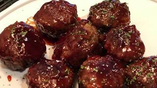 Sweet Baby Rays amp Grape Jelly Barbecue Meatballs Recipe [upl. by Mariand108]