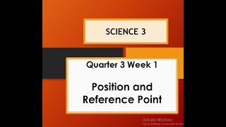 science 3 Q3W1 Position and Reference Point [upl. by Anigal]