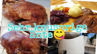 Ganze gebackene Ente mit Heißluftfrittöse  whole duck roasted with Airfryer [upl. by Finnigan14]