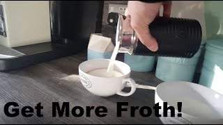 How to Get More Froth from Your Nespresso Coffee Aeroccino  Nespresso tips and help [upl. by Clinton]