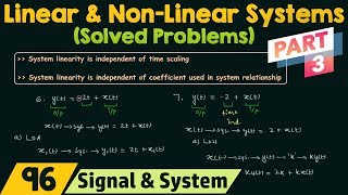 Linear and NonLinear Systems Solved Problems  Part 3 [upl. by Feldman720]