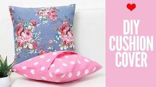 DIY Cushion Covers amp Pillow Covers  How to Make a Pillow REALLY fast [upl. by Nesnah708]