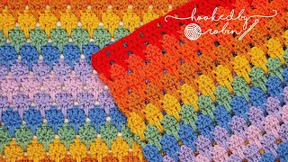 Crochet Larksfoot Stitch Tutorial Great for Scarves and Blankets [upl. by Penni]