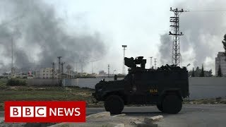 Turkish forces clash with Kurdish fighters in Syria  BBC News [upl. by Apfelstadt]