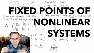 Nonlinear Systems Fixed Points Linearization amp Stability [upl. by Layton895]