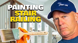 Painting A Hand Rail How To Paint Stair Railing [upl. by Doroteya299]