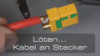 Löten Kabel an Stecker [upl. by Lael]