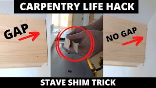 One of the Greatest Carpentry Hacks I Know  The Stave Shim Trick [upl. by Welker]