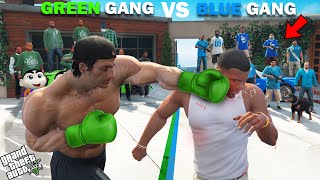 Shinchan Green Gang VS Franklin Blue Gang Fight Challenge In GTA 5 [upl. by Bernie]