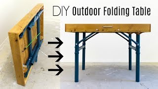 Outdoor Folding Table  How to Build [upl. by Laiceps]