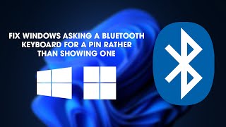 How to fix Bluetooth keyboard asking for a PIN not giving a PIN on Windows 11 amp 10 [upl. by Sabir]