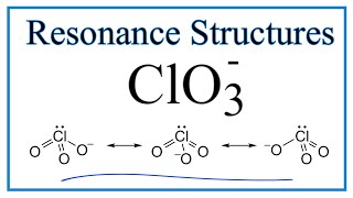 Resonance Structures for ClO3  Chlorate ion [upl. by Basile]